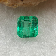Natural Colombia Vivid Green Emerald (Beryl) Cut-Cornered Square Step cut 0.43ct 4.7 by 4.6 by 2.6mm - Huangs Jadeite and Jewelry Pte Ltd