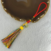 Type A Green Jadeite Hulu Charm Display 7.58g 13.9 by 10.8mm - Huangs Jadeite and Jewelry Pte Ltd