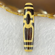 Natural Powerful Tibetan Old Oily Agate Cai Shen with Moon Sun Star Dzi Bead Heavenly Master (Tian Zhu) 财神长天珠 17.32g 58.3 by 13.7mm - Huangs Jadeite and Jewelry Pte Ltd