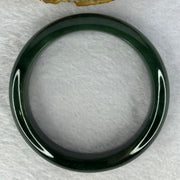 Type A Dark Green Jadeite Bangle Internal Diameter 55.0mm 56.42g 12.8 by 8.7mm (Slight Internal Line) - Huangs Jadeite and Jewelry Pte Ltd