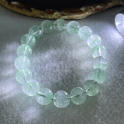 Special Grade Natural Green Phantom Quartz Bracelet 34.91g 17cm 11.3mm 18 Beads - Huangs Jadeite and Jewelry Pte Ltd