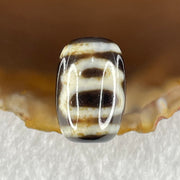 Natural Powerful Tibetan Old Oily Agate Double Cai Shen Dzi Bead Heavenly Master (Tian Zhu) 双财神长天珠 4.34g 18.1 by 12.1mm - Huangs Jadeite and Jewelry Pte Ltd