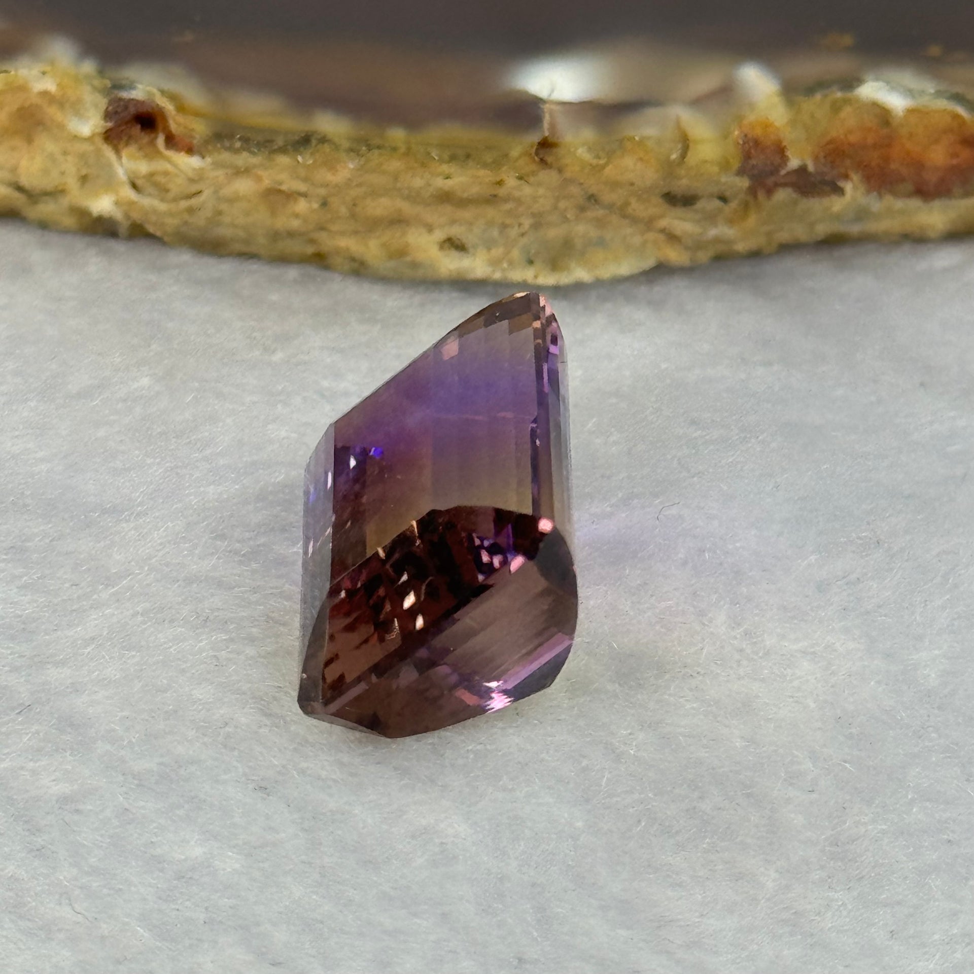 Natural Faceted Ametrine Parallelogram Shape 20.48ct 19.0 by 13.4 by 10.0mm - Huangs Jadeite and Jewelry Pte Ltd