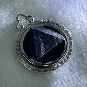 Natural Hypersthene in Stainless Steel Pendant 23.59g 25.0 by 9.5mm - Huangs Jadeite and Jewelry Pte Ltd