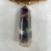 Natural Green and Purple Fluorite Quartz Tower Display 173.67g 99.8 by 34.9 by 35.6mm - Huangs Jadeite and Jewelry Pte Ltd