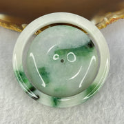 Type A Green Lavender with Green Piao Hua Baby Jadeite Bangle Inner Diameter 45.8mm and Ping An Kou Donut Set 44.52g 6.5 by 6.0mm 42.6 by 8.1mm - Huangs Jadeite and Jewelry Pte Ltd