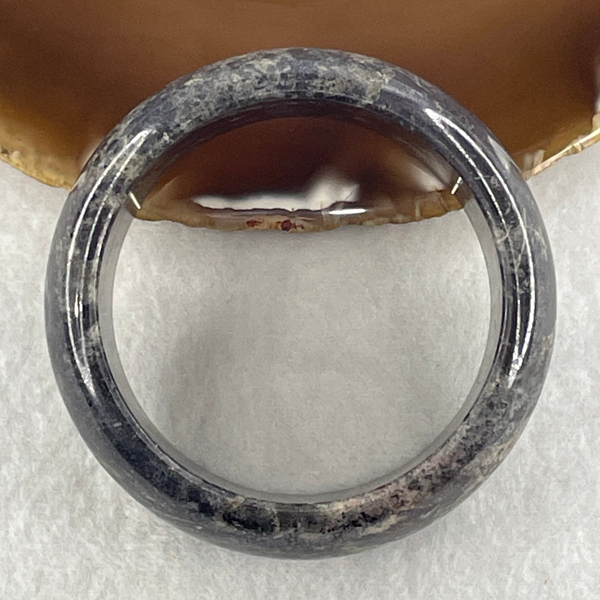 Natural Apache Tears Obsidian Bangle 126.01g Inner Diameter 56.7mm 27.6 by 9.6mm - Huangs Jadeite and Jewelry Pte Ltd