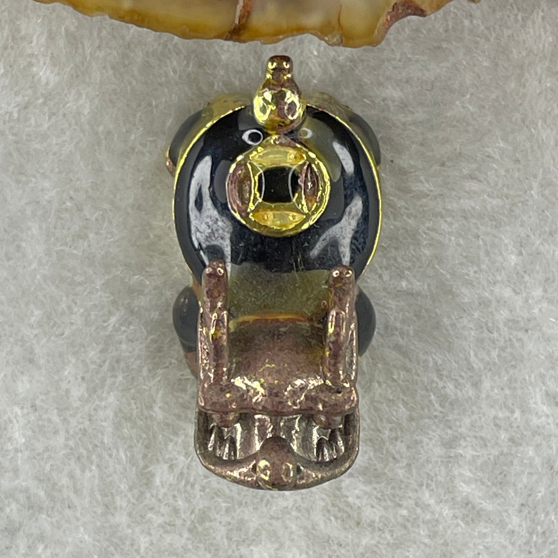 Gold Plated Long Gui Dragon Tortoise Charm 10.04g 25.7 by 13.4 by 13.9mm - Huangs Jadeite and Jewelry Pte Ltd