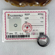 Type A Semi Icy Wuji Grey Black with Lavender Jadeite Thick Ring 5.10g 9.2 by 3.6mm US7.7 HK 17 (Slight Internal Lines) - Huangs Jadeite and Jewelry Pte Ltd