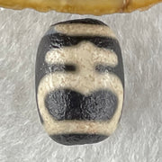 Natural Powerful Tibetan Old Oily Agate Double Nectar Vessel Dzi Bead Heavenly Master (Tian Zhu) 花蜜容器眼天珠 2.06g 13.9 by 9.9mm - Huangs Jadeite and Jewelry Pte Ltd