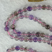 Average Grade Natural Super 7 Crystal Beads Necklace 天然超级七水晶珠项链 34.44g 54cm 6.9mm 85 Beads - Huangs Jadeite and Jewelry Pte Ltd