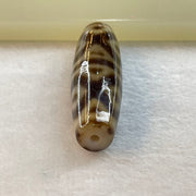 Natural Powerful Tibetan Old Oily Agate 6 Eye Vajra Dzi Bead Heavenly Master (Tian Zhu) 六眼金刚杵天诛 14.35g 47.4 by 14.0mm - Huangs Jadeite and Jewelry Pte Ltd