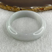 Type A Natural Light Green Light Lavender Jadeite Oval Bangle 30.23g Inner Diameter 52.9mm 12.1 by 5.7mm (Close to Perfect) - Huangs Jadeite and Jewelry Pte Ltd