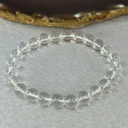 Natural Clear Quartz Bracelet 天然白水晶手链 18.55g 16.5cm 8.4mm 24 Beads - Huangs Jadeite and Jewelry Pte Ltd