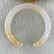 Natural White with Orange Piao Hua Agate Fox Bange Internal Dimeter 32.97g 11.6mm 54.5cm - Huangs Jadeite and Jewelry Pte Ltd