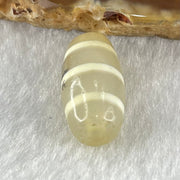 Natural Powerful Tibetan Old Oily Agate 3-Lines Dzi Bead Heavenly Master (Tian Zhu) 三行天诛 3.05g 20.0 by 10.1mm - Huangs Jadeite and Jewelry Pte Ltd