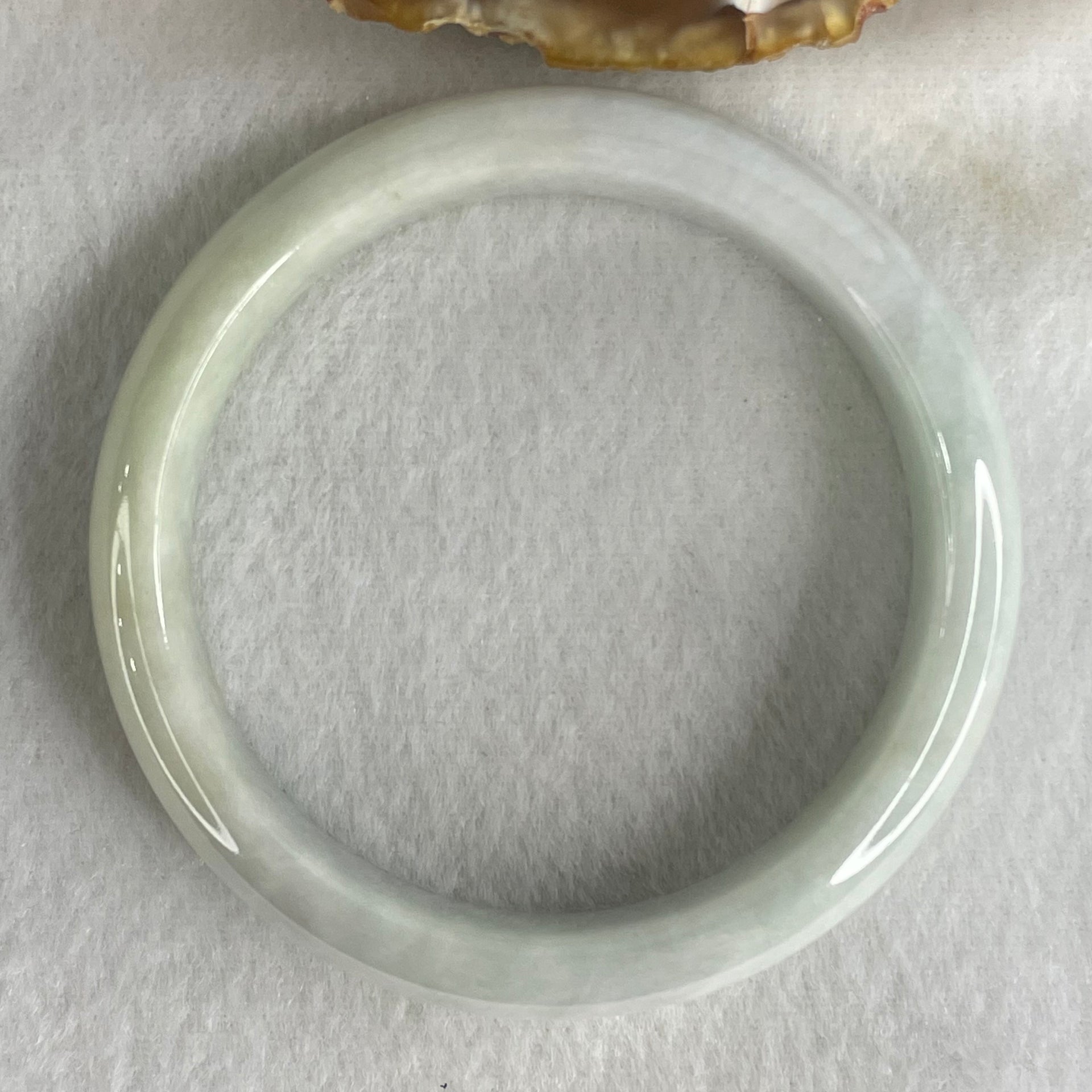 Type A Light Blueish Green Jadeite Bangle 48.62g Inner Diameter 56.7mm 12.5 by 7.3mm (Internal Line) - Huangs Jadeite and Jewelry Pte Ltd