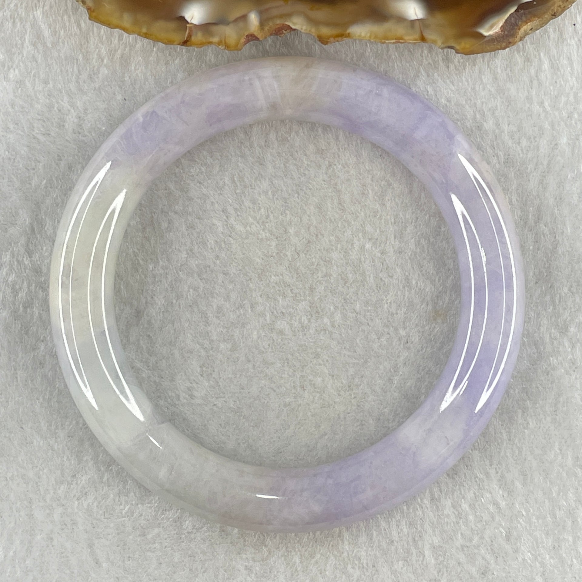 Natural Type A Intense Lavender with Green and Yellow Jadeite Bangle 51.06g Inner Diameter 53.3mm 10.3 by 10.2mm (Very Slight Internal Lines) - Huangs Jadeite and Jewelry Pte Ltd