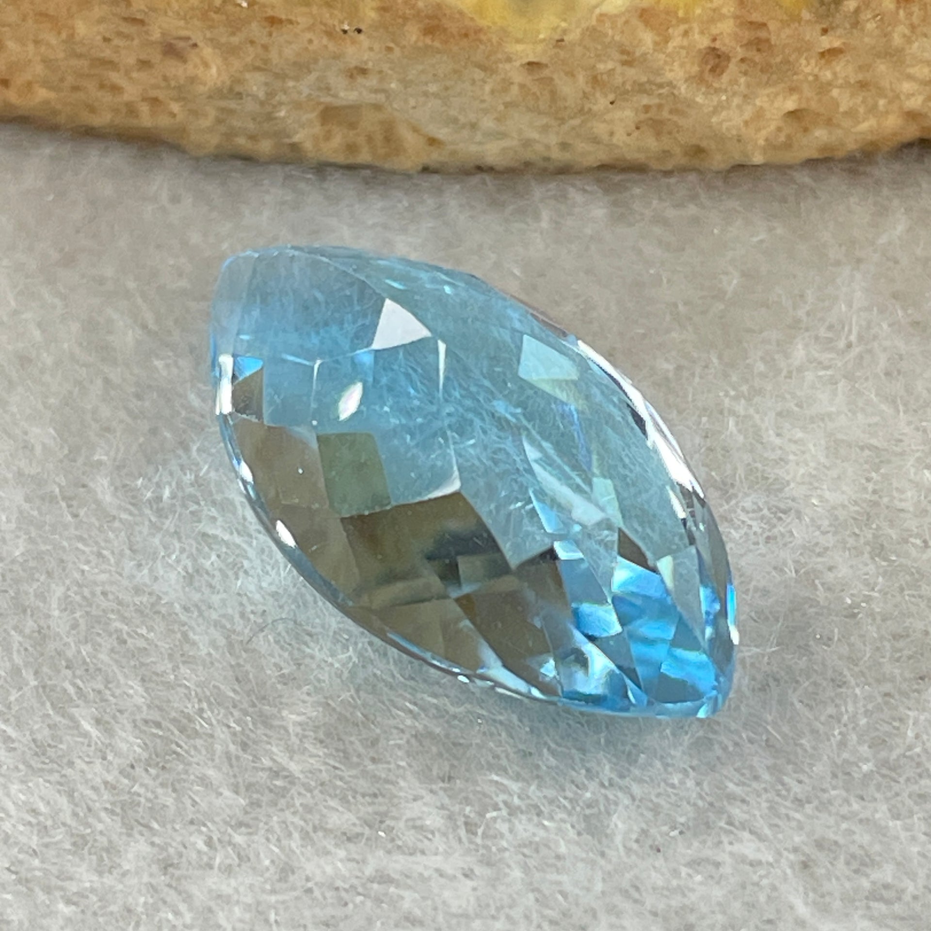 Natural Sky Blue Topaz Marquise Shape 11.37ct 19.5 by 10.4 by 7.3mm - Huangs Jadeite and Jewelry Pte Ltd
