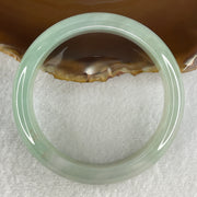 Certified Type A Natural Jelly Light Green Jadeite Bangle 62.62g Inner Diameter 58.1mm 14.4 by 8.2mm (Perfect) - Huangs Jadeite and Jewelry Pte Ltd