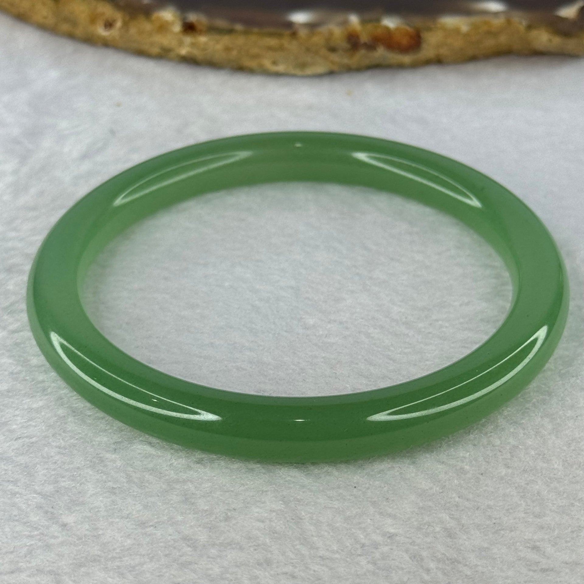 Transparent Green Quartzite Jade Bangle 天山玉手镯 Internal Diameter 59.5mm 27.39g 8.3 by 8.3mm - Huangs Jadeite and Jewelry Pte Ltd