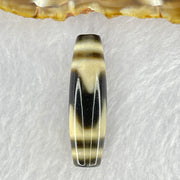 Natural Powerful Tibetan Old Oily Agate Tiger Tooth Daluo Dzi Bead Heavenly Master (Tian Zhu) 7.47g 38.9 by 11.3mm - Huangs Jadeite and Jewelry Pte Ltd