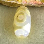 Natural Powerful Tibetan Old Oily Agate 3 Eyes Dzi Bead Heavenly Master (Tian Zhu) 三眼天诛 3.00g 20.1 by 10.4mm - Huangs Jadeite and Jewelry Pte Ltd