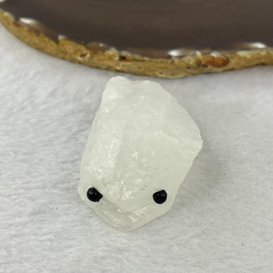 Natural Milky Quartz Mini Hedgehog Display 62.28g 64.8 by 36.2 by 22.6mm - Huangs Jadeite and Jewelry Pte Ltd