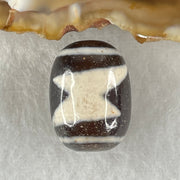 Natural Powerful Tibetan Old Oily Agate 5 Eyes Lightning Dzi Bead Heavenly Master (Tian Zhu) 五眼闪电天珠 4.81g 17.7 by 13.2mm - Huangs Jadeite and Jewelry Pte Ltd