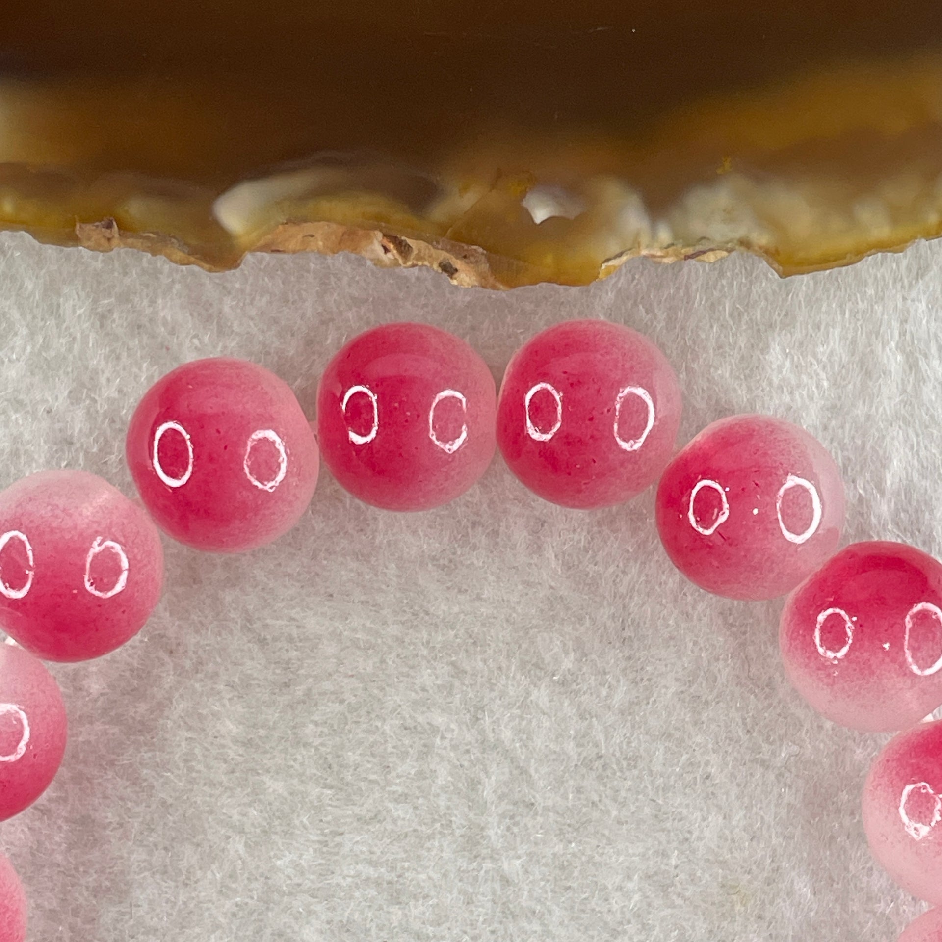 Dyed Agate Faceted Beads Bracelet 26.52g 15cm 10.6mm 19Beads - Huangs Jadeite and Jewelry Pte Ltd