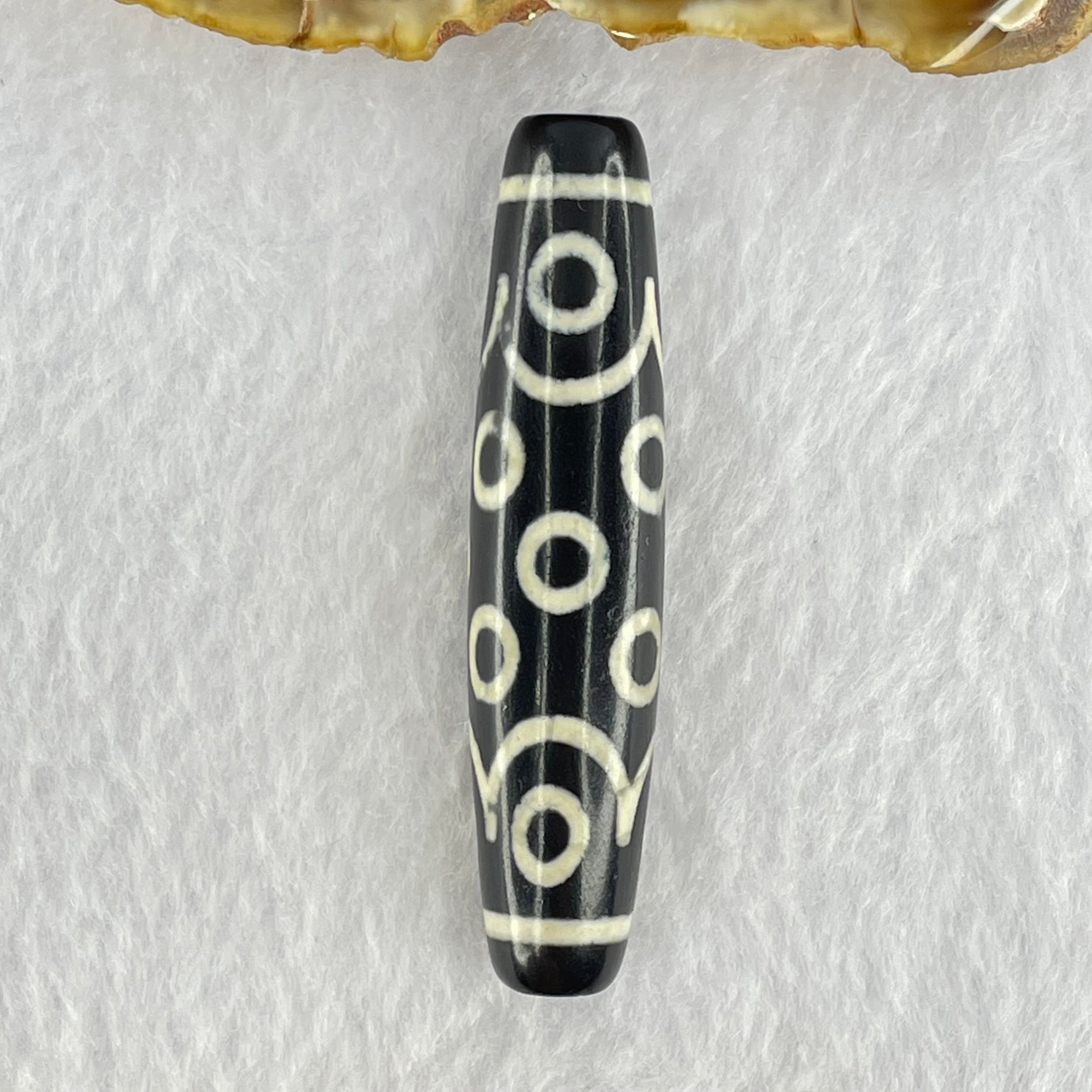 天然强力西藏老油性玛瑙十五眼天珠天师（天珠）十五眼天珠15.48 克58.0