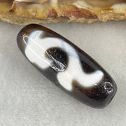 Natural Powerful Tibetan Old Oily Agate Green Tara Dzi Bead Heavenly Master (Tian Zhu) 绿度母天珠 4.78g 28.4 by 10.6mm - Huangs Jadeite and Jewelry Pte Ltd