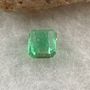 Natural Colombia Vivid Green Emerald (Beryl) Cut-Cornered Rectangle Step cut 0.46ct 4.8 by 4.2 by 3.0mm - Huangs Jadeite and Jewelry Pte Ltd