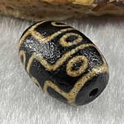Natural Powerful Tibetan Old Oily Agate 9 Eyes Dzi Bead Heavenly Master (Tian Zhu) 九眼天诛 1.96g 13.6 by 10.0mm - Huangs Jadeite and Jewelry Pte Ltd