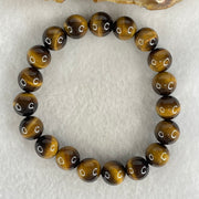 Natural Yellow Tiger's Eye Quartz Beads Bracelet 24.95g 15cm 10.0mm 19 Beads - Huangs Jadeite and Jewelry Pte Ltd