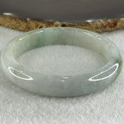 Type A Light Lavender Green Jadeite Bangle 53.33g Internal Diameter 59.3mm 12.3 by 7.6mm (Slight External Line - Huangs Jadeite and Jewelry Pte Ltd