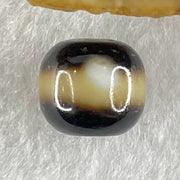 Natural Powerful Tibetan Old Oily Agate 1 Line Dzi Bead Heavenly Master (Tian Zhu) 1.87g 9.9 by 11.0mm - Huangs Jadeite and Jewelry Pte Ltd