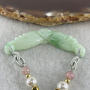 Natural Type A Green Jadeite Butterfly with Coins Pendant | Transformation, Longevity & Double Wealth Talisman (11.90g | 49.8 x 17.8 x 7.0mm) - Huangs Jadeite and Jewelry Pte Ltd