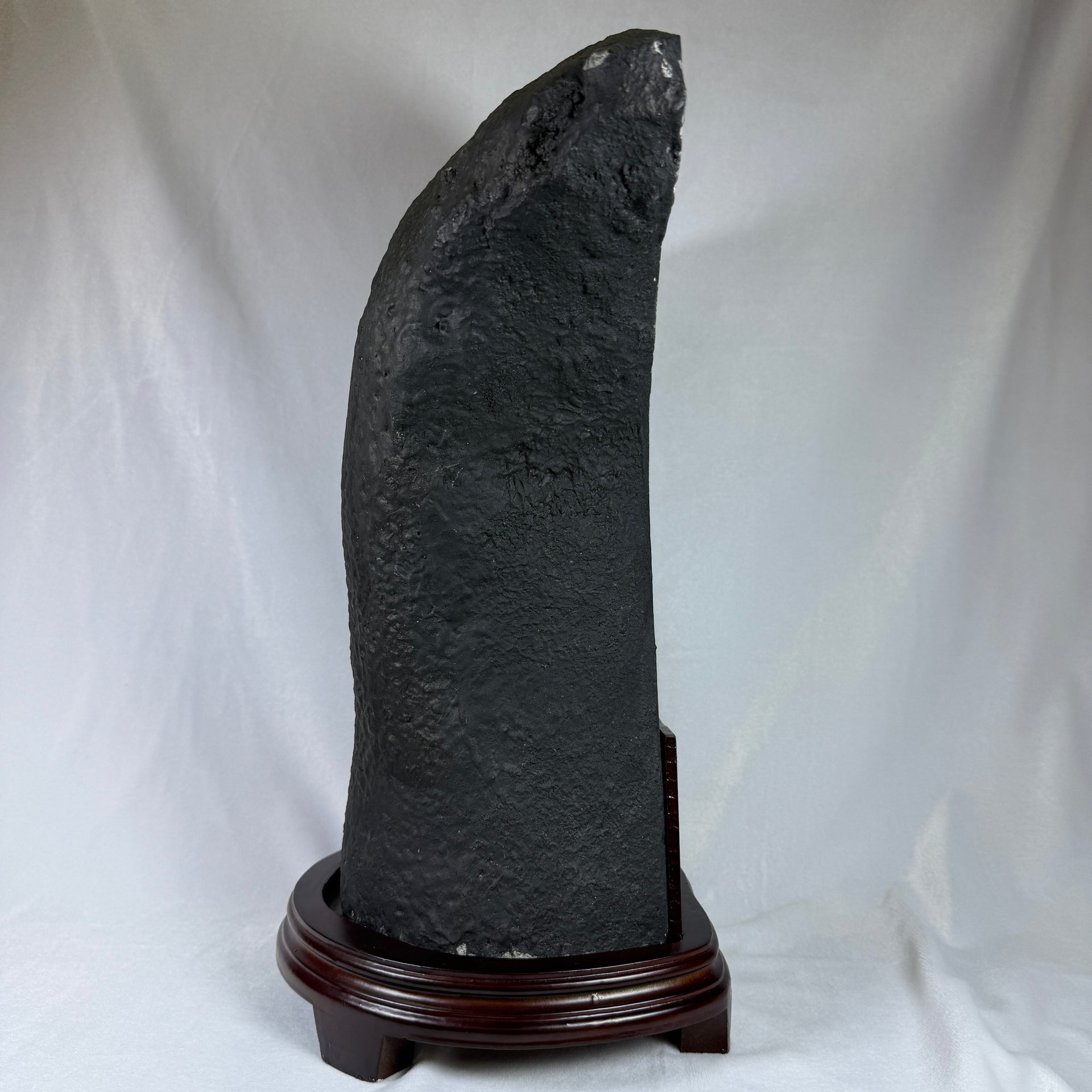 Natural Tree Shape Amethyst Cave with Wooden Stand Display 27,441.2g 410 by 235.0 by 505.0mm - Huangs Jadeite and Jewelry Pte Ltd