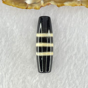 Natural Powerful Tibetan Old Oily Agate 3-Lines Dzi Bead Heavenly Master (Tian Zhu) 8.30g 38.4 by 11.9mm - Huangs Jadeite and Jewelry Pte Ltd