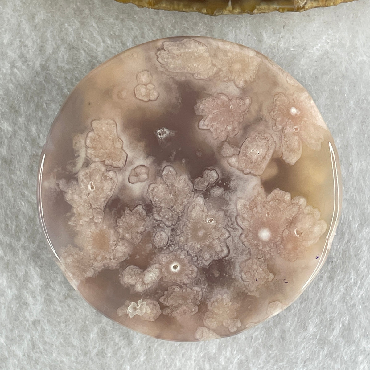 Natural Pink Flower Agate Oval Bangle Set 82.68g Inner Diameter 55.7mm 10.3 by 6.8mm (Very Very Slight External Rough) - Huangs Jadeite and Jewelry Pte Ltd