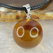 Natural Cognac with Red Amber Round Shape in String Necklace 4.02g 15.8mm - Huangs Jadeite and Jewelry Pte Ltd