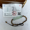 Type A Semi Icy Sky Blue Jadeite Ruyi with Wooden Beads Bracelet 7.29g 44.9 by 13.0 by 6.9mm - Huangs Jadeite and Jewelry Pte Ltd