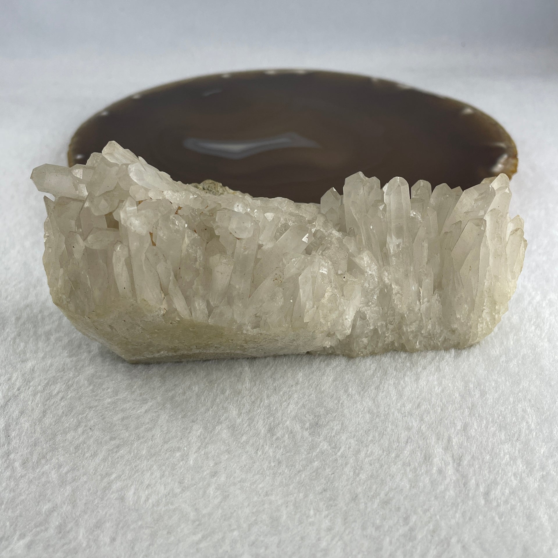 Natural Clear Quartz Crystal Cluster Display 286.5g 113.1 by 45.6 by 57.0mm - Huangs Jadeite and Jewelry Pte Ltd