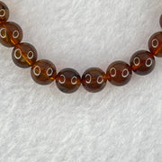Natural Purple Amber Beads Bracelet 天然紫蜜琥珀手链 4.19g 15cm 6.6mm 27 Beads - Huangs Jadeite and Jewelry Pte Ltd