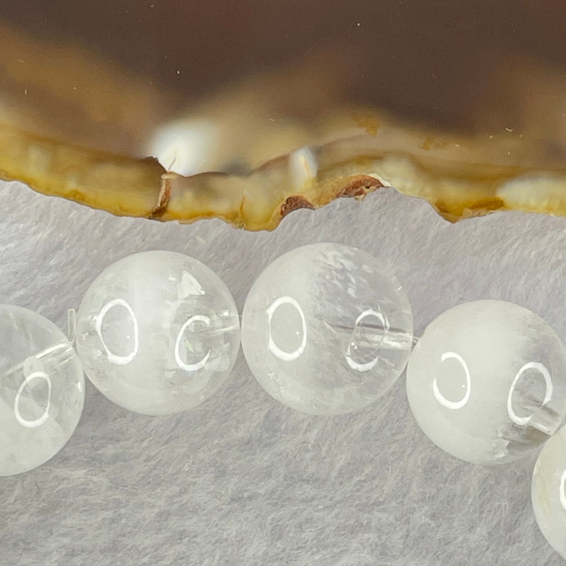 Natural White Phantom Quartz Beads Bracelet 44.82g 12.7mm 17 Beads - Huangs Jadeite and Jewelry Pte Ltd