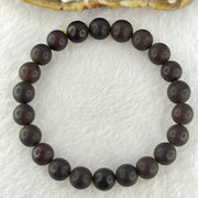 Natural Iron Blood King Amber Beads Bracelet 天然铁血王琥珀手链 9.29g 17cm 9.7mm 22 Beads - Huangs Jadeite and Jewelry Pte Ltd