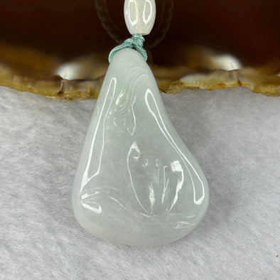 Type A Light Lavender Jadeite Benefactor Pendent 29.27g 38.5 by 26.9 by 12.9mm - Huangs Jadeite and Jewelry Pte Ltd