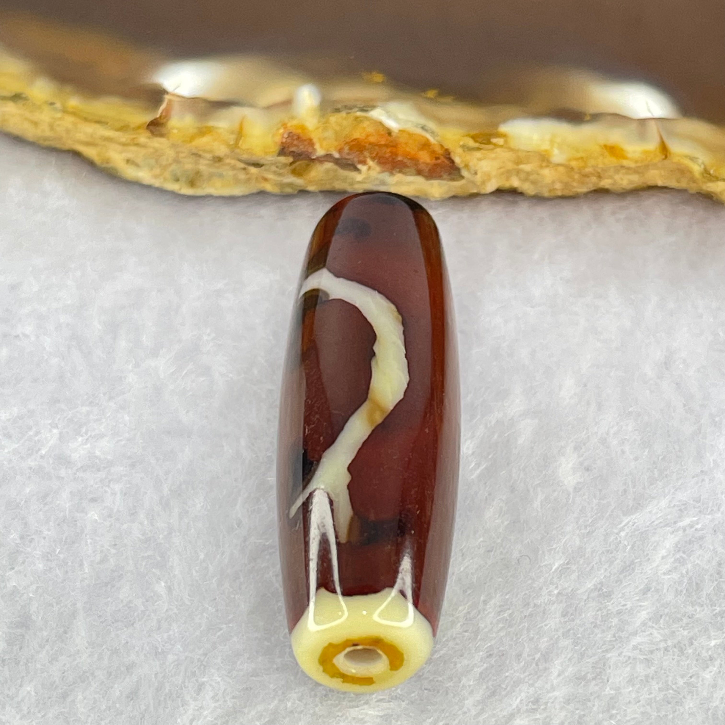 天然强力西藏老油性玛瑙如意天珠天师（天珠）如意天珠8.72 克38.2 x