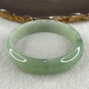 Certified Type A Natural Jelly Light Green with Green Jadeite Bangle 56.69g Inner Diameter 59.0cm 14.7 by 7.3mm (Close to Perfect) - Huangs Jadeite and Jewelry Pte Ltd